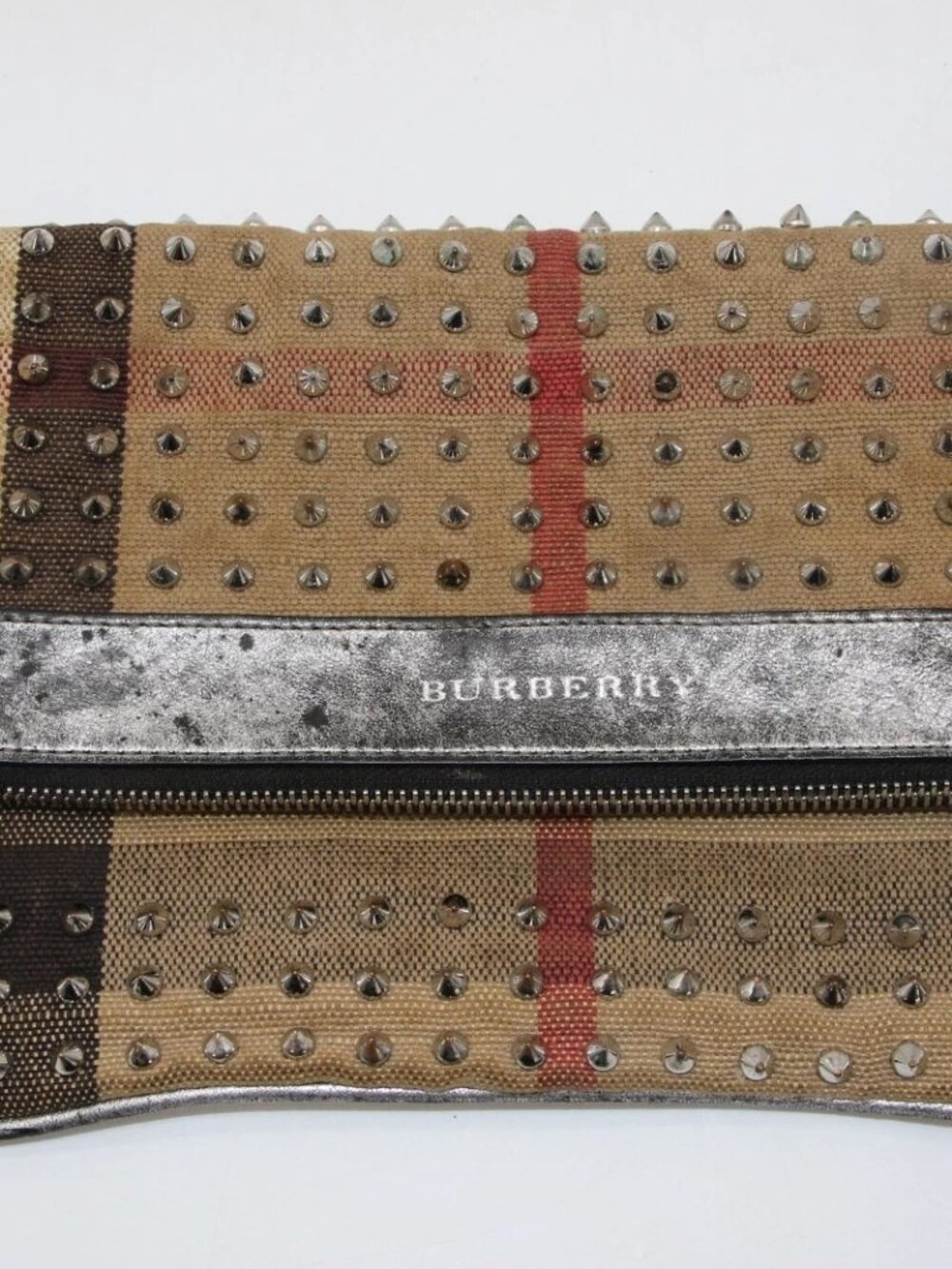 Burberry Adeline Fold Over Crossbody Bag - Brown/Beige/Silver